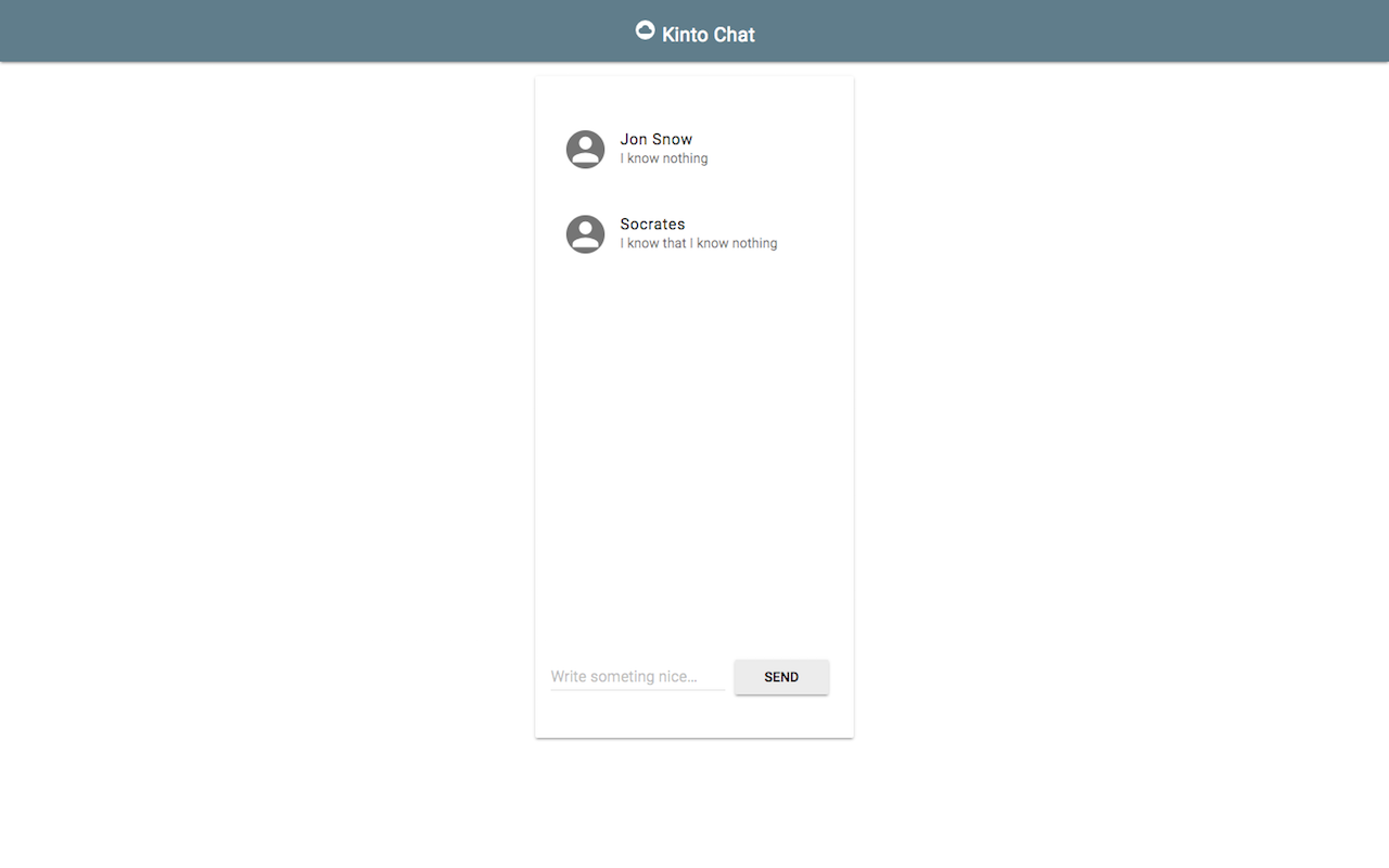 KintoChat, our instant chat Web App